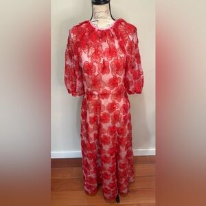 Lela Rose Floral Lace Gown Maxi Dress